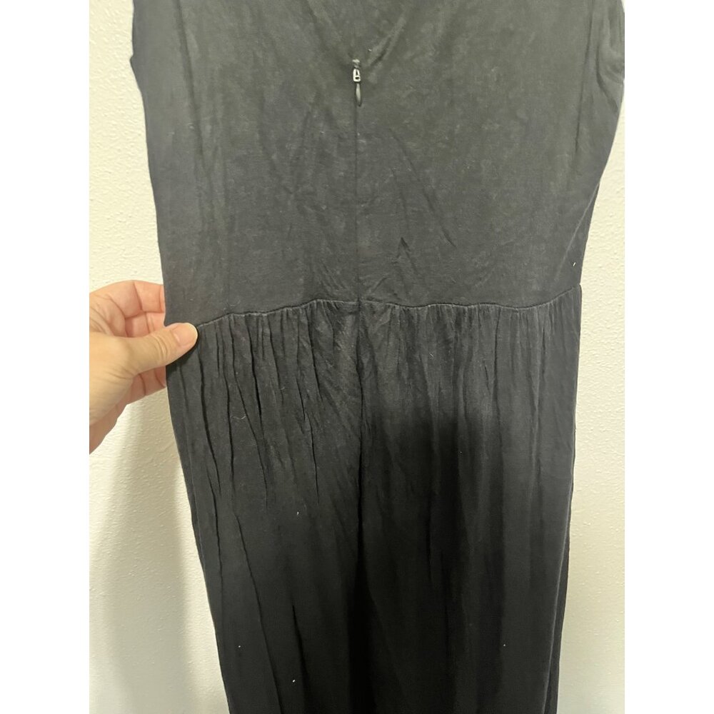 Olive + Oak Dress Maxi Black with Embroidery on Bodice Womans M - Picture 6 of 8